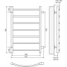 Полотенцесушитель водяной TERMINUS КЛАССИК П7 500x796 с боковым подключением 4670030726278